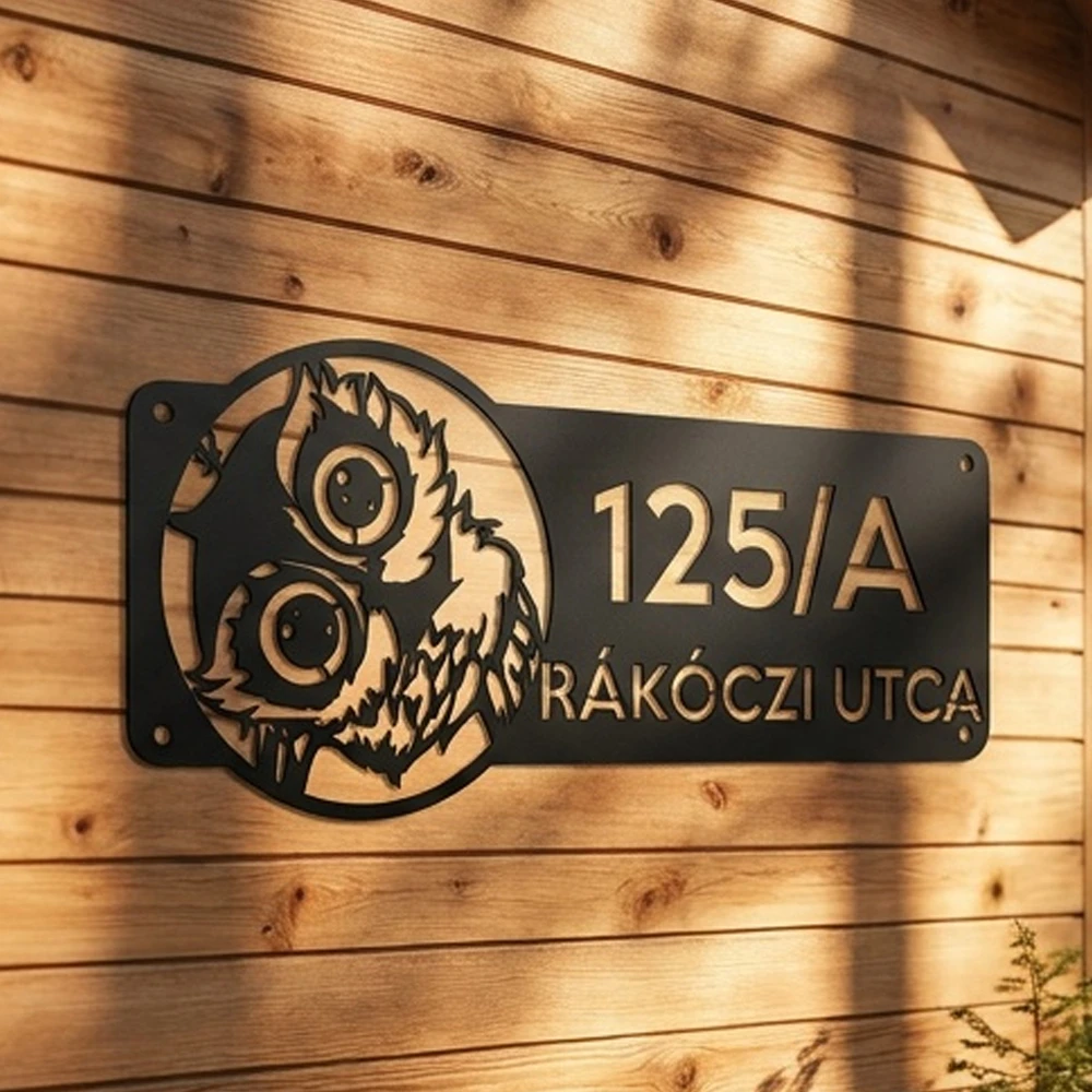 Egyedi házszámok utcatáblák éremtartók